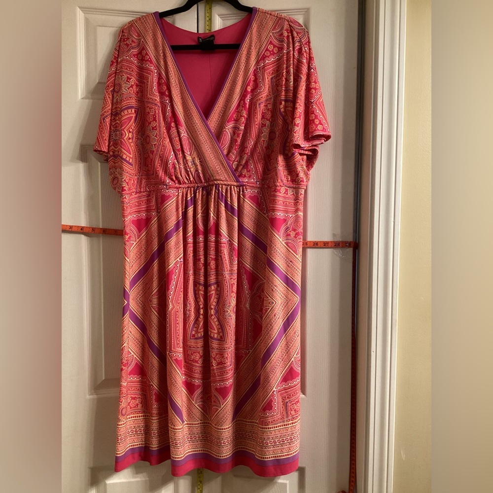 New Directions Pink floral dress